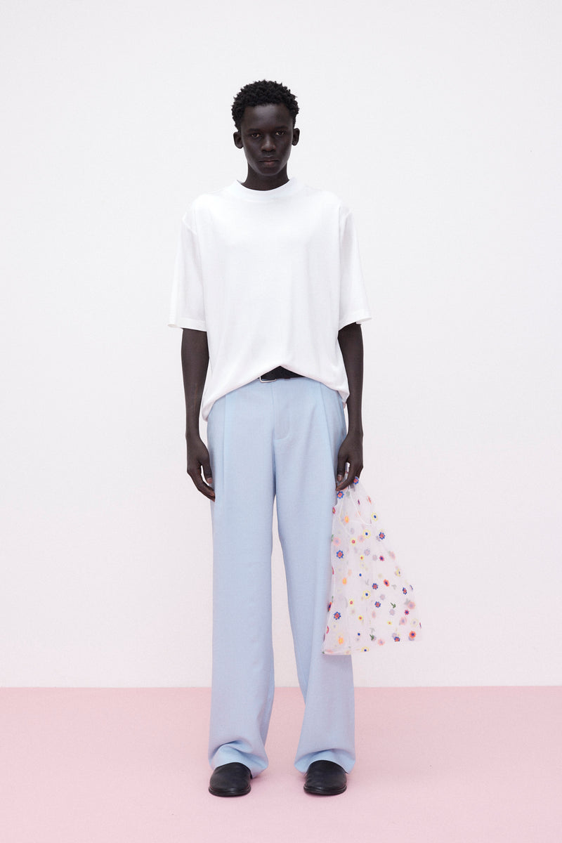 T-Shirt Striped Viscose, Off-White