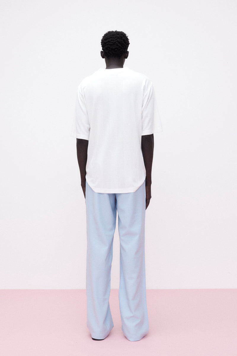 T-Shirt Striped Viscose, Off-White