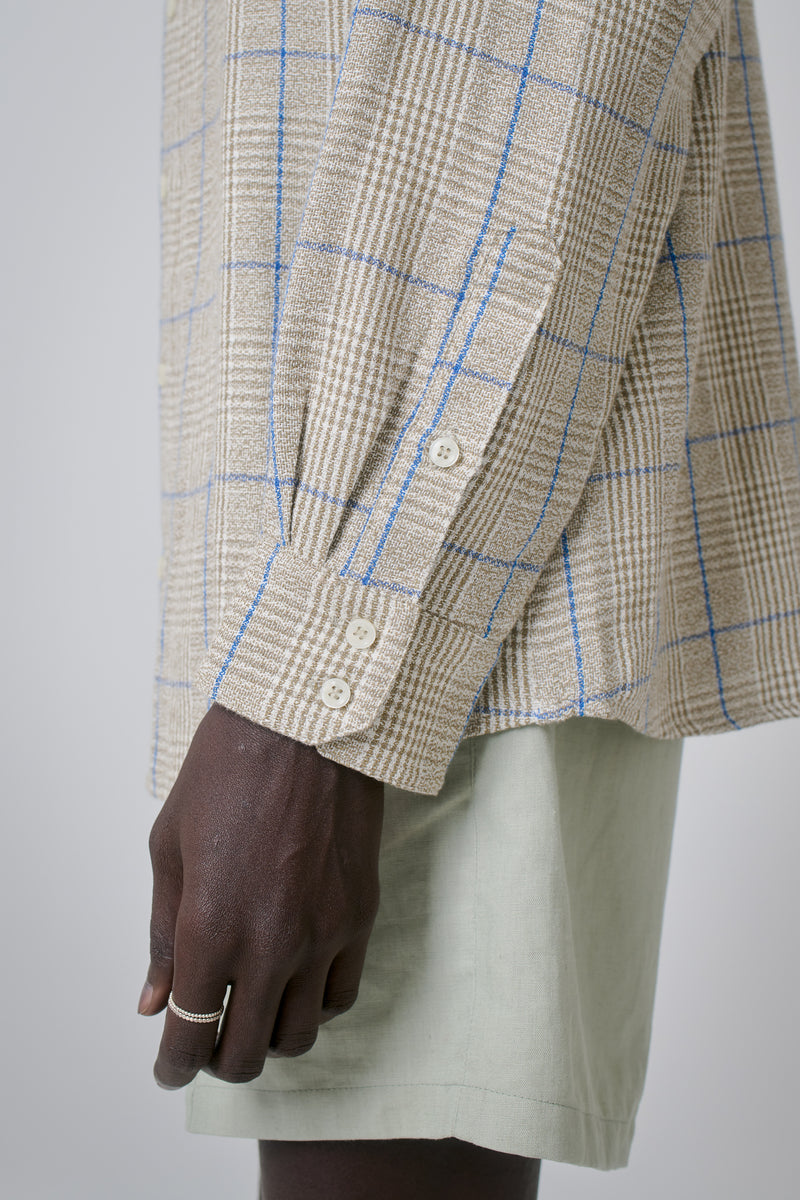 Classic Cotton Checked, Blue-Beige