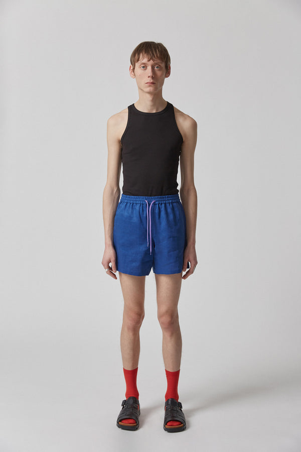 Shorts Linen, Royal Blue