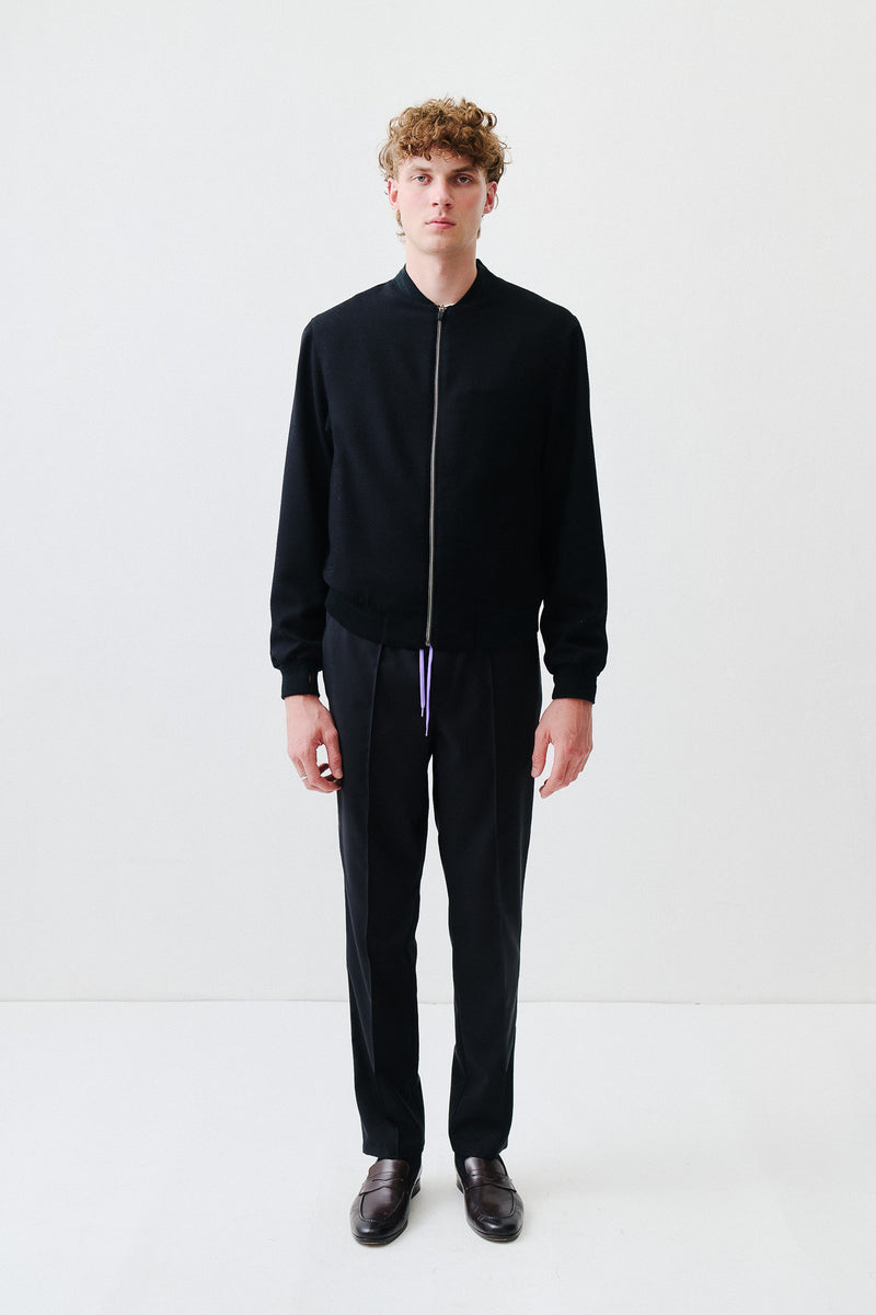 Bomber Virgin Wool, Black