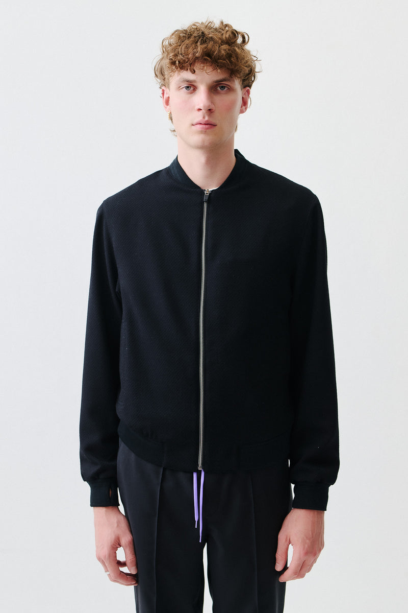 Bomber Virgin Wool, Black