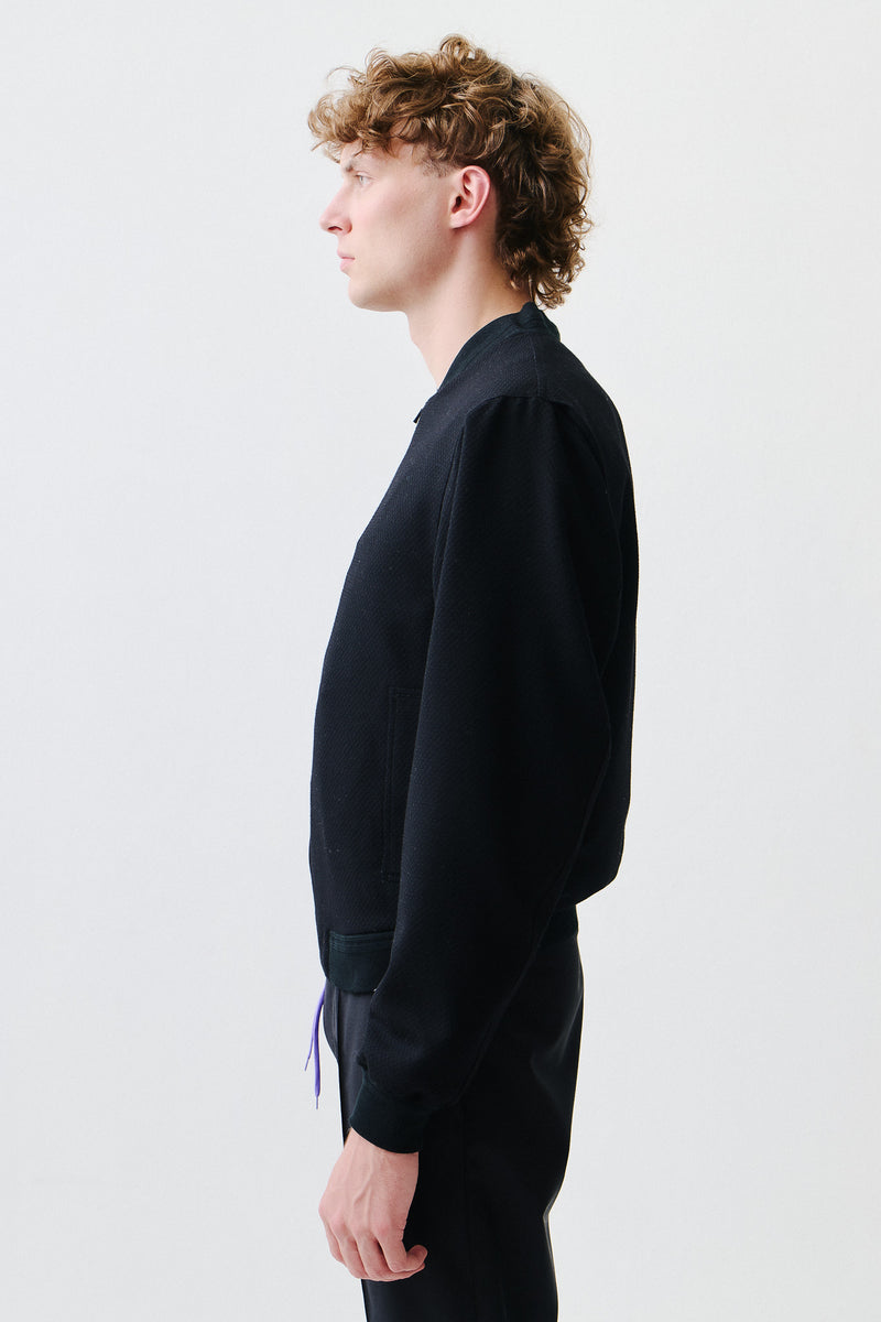 Bomber Virgin Wool, Black
